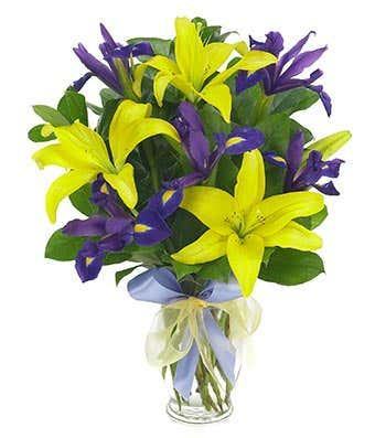 Stunning Lily and Iris Bouquet